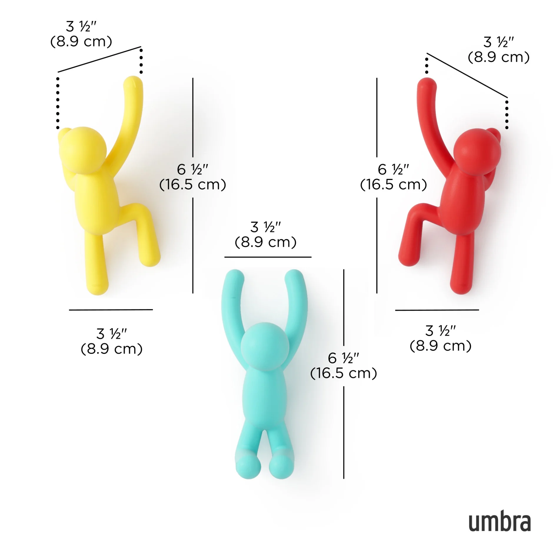 UMBRA Buddy Wall Hooks, Set of 3 - Image 20