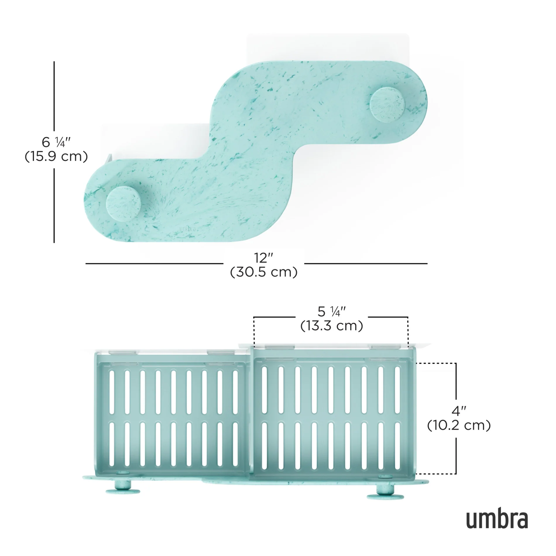 UMBRA Nami Adhesive Shower Bins — Glass - Image 6