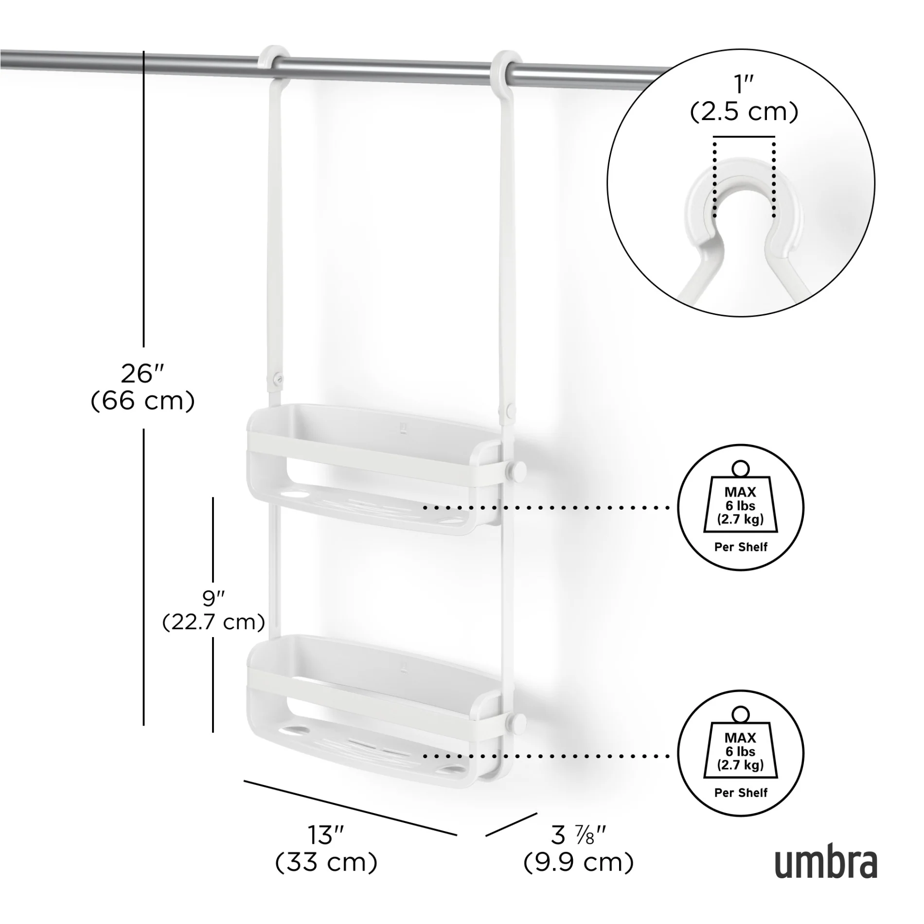 UMBRA Flex Shower Caddy — Bottle - Image 5