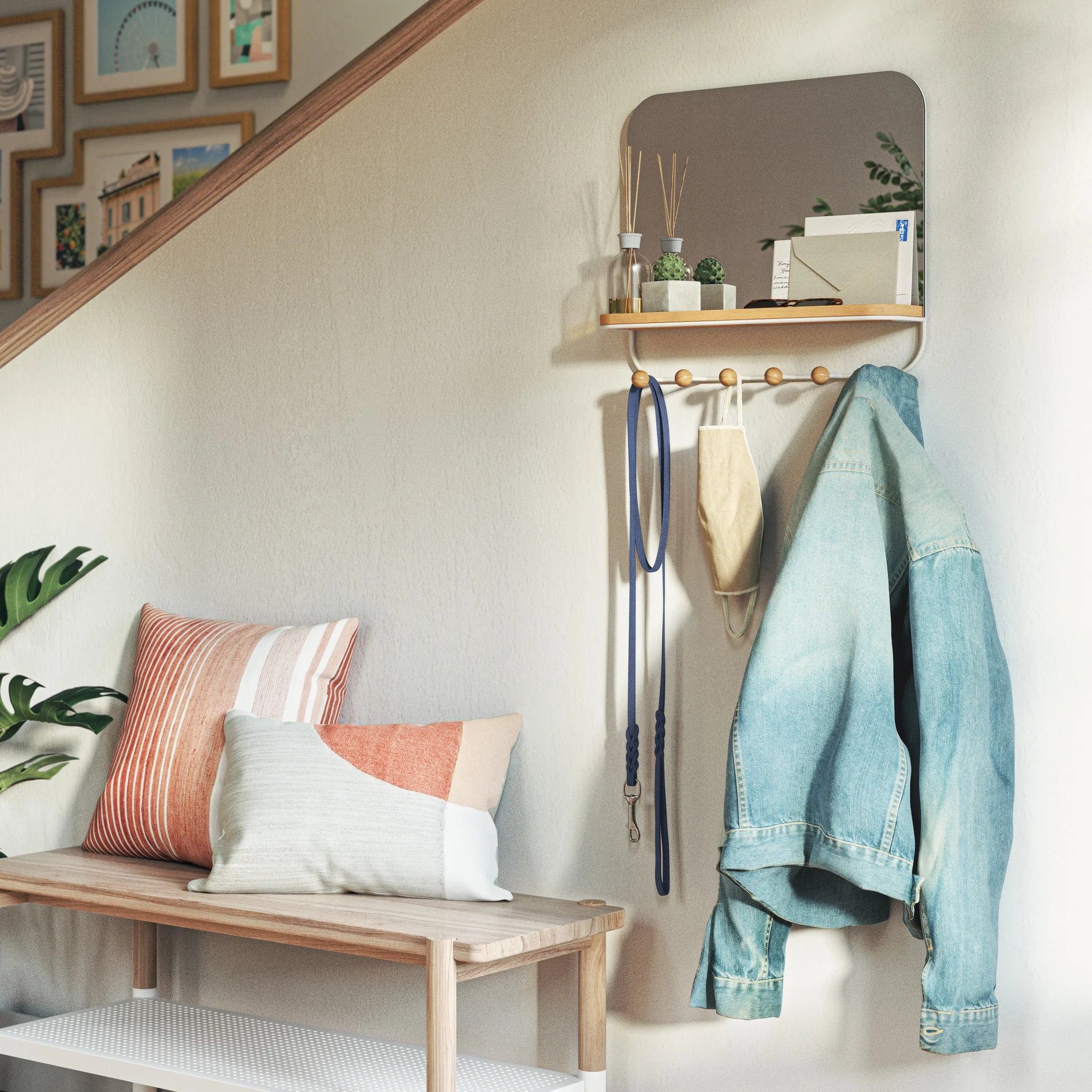 UMBRA Estique Mirror with Hooks - Image 3