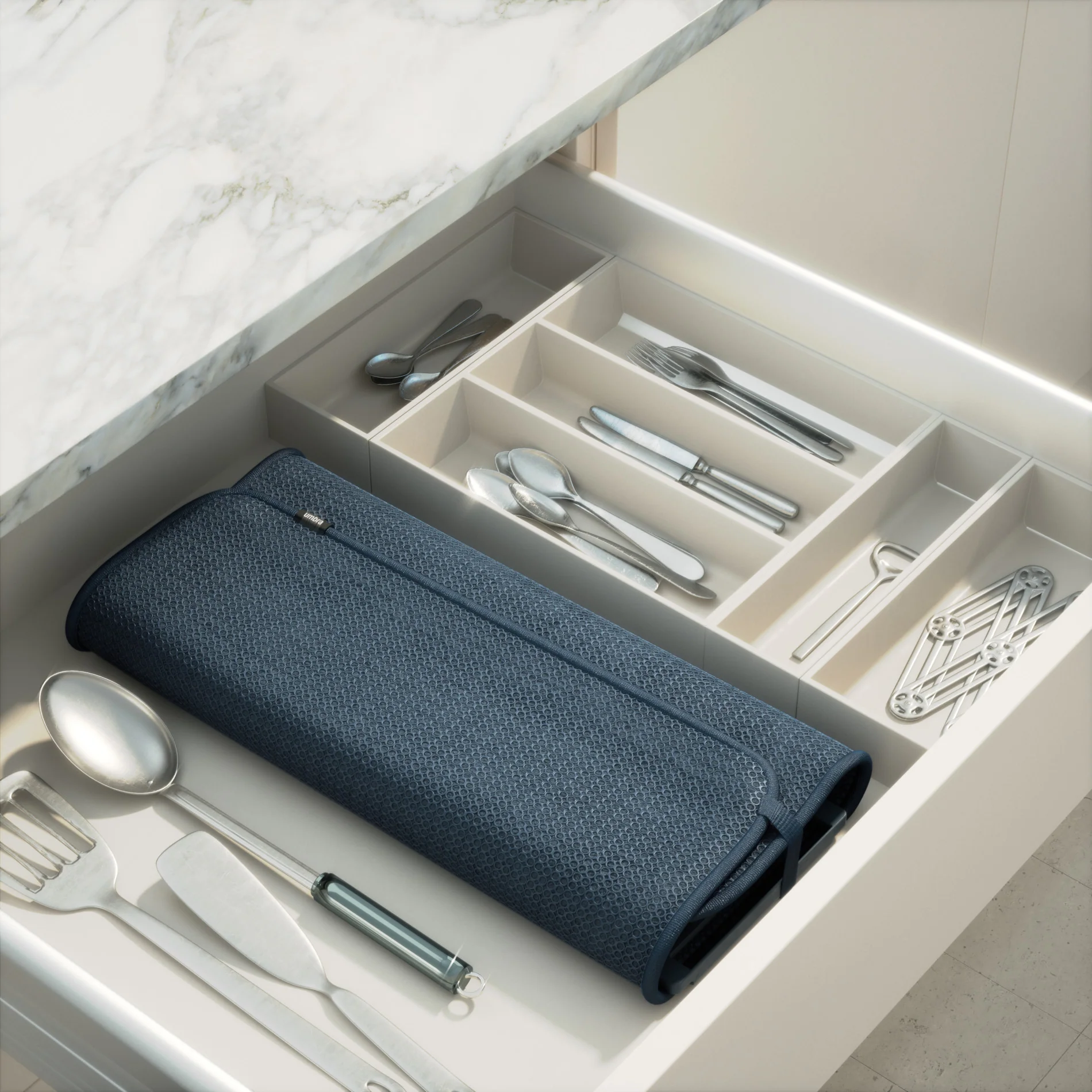 UMBRA UDry Dish Drying Rack with Mat - Image 9