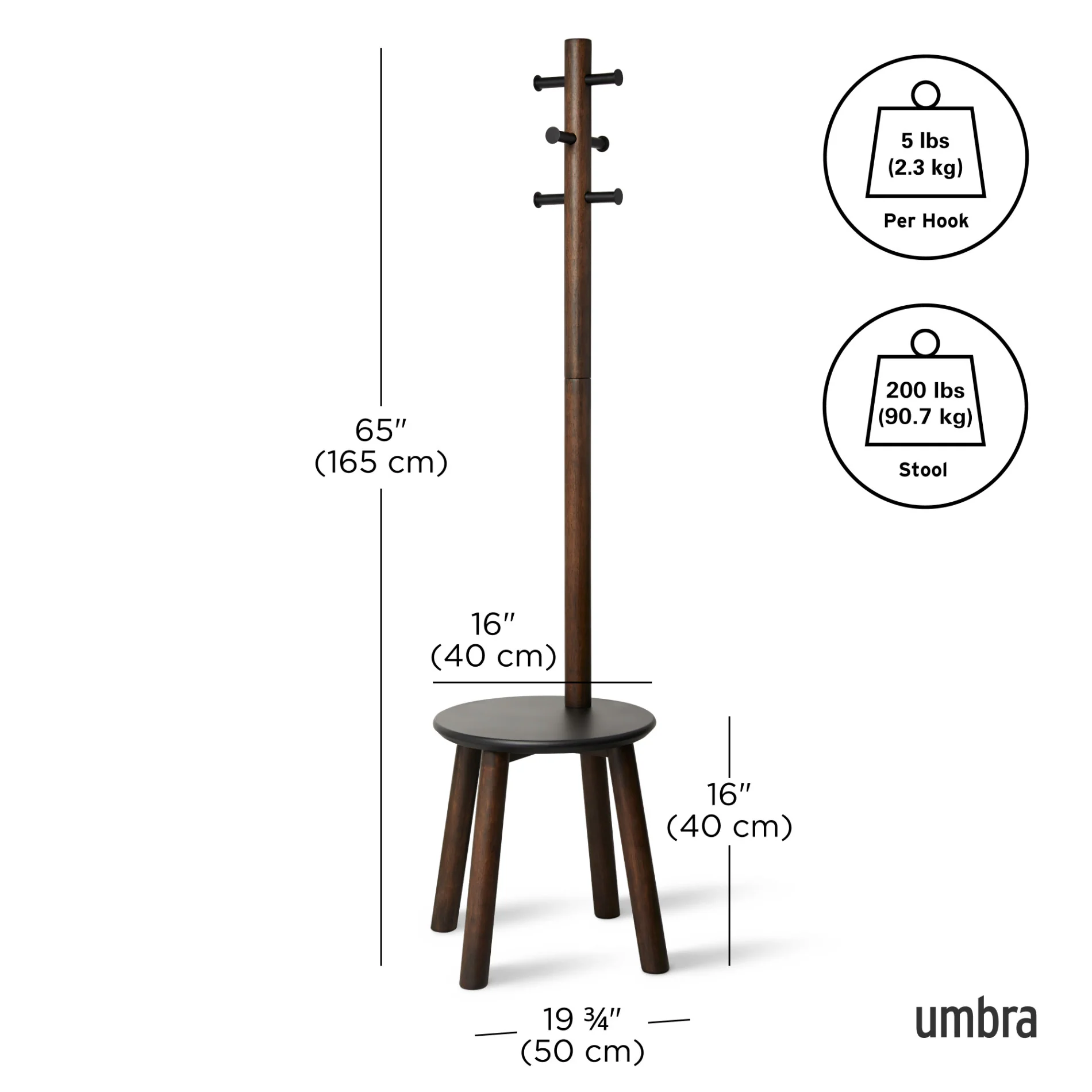 UMBRA Pillar Stool and Coat Rack - Image 6
