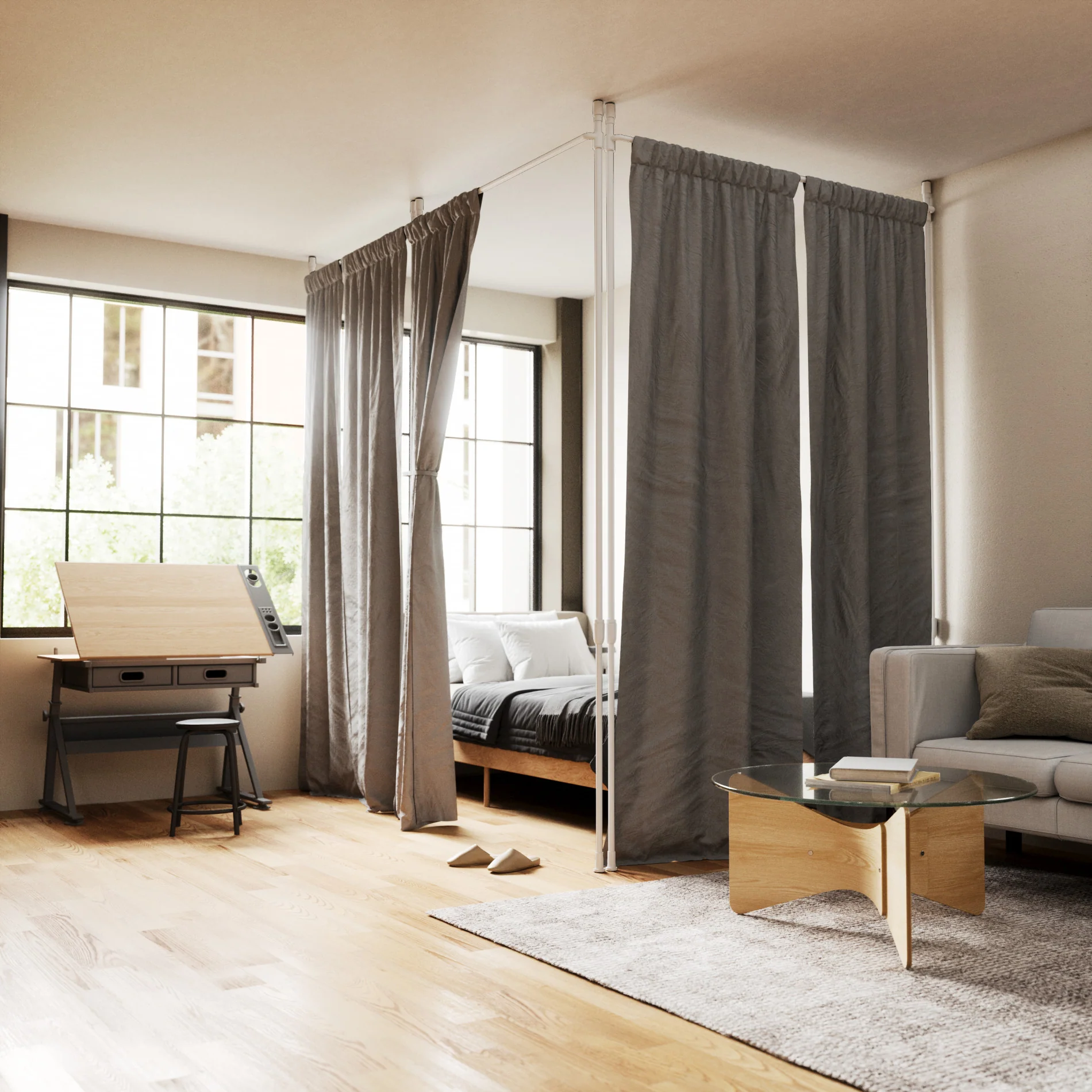 UMBRA Anywhere Curtain Rod & Room Divider — Wrap - Image 13