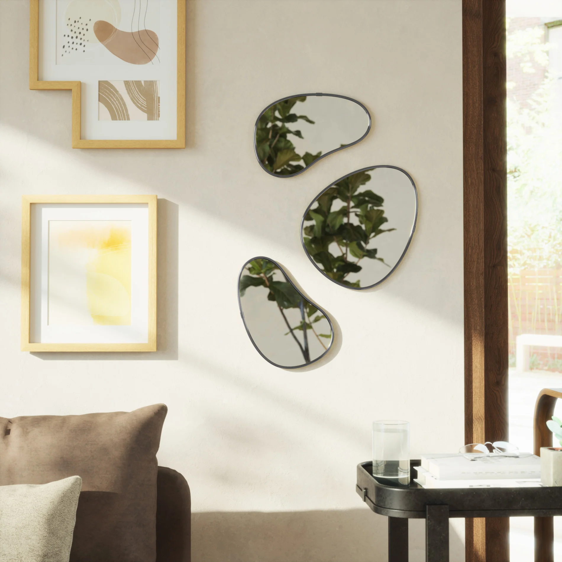UMBRA Hubba Pebble Wall Mirrors, Set of 3 - Image 2
