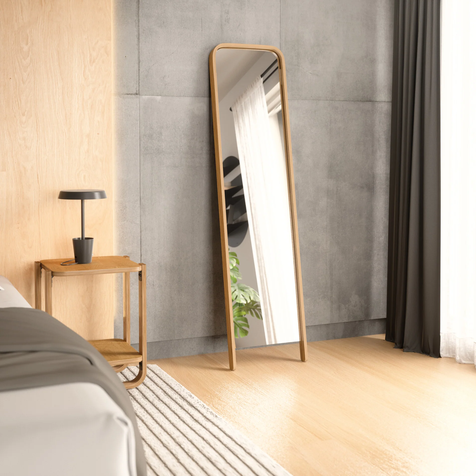 UMBRA Bellwood Leaning Mirror — Color: Natural - Image 3