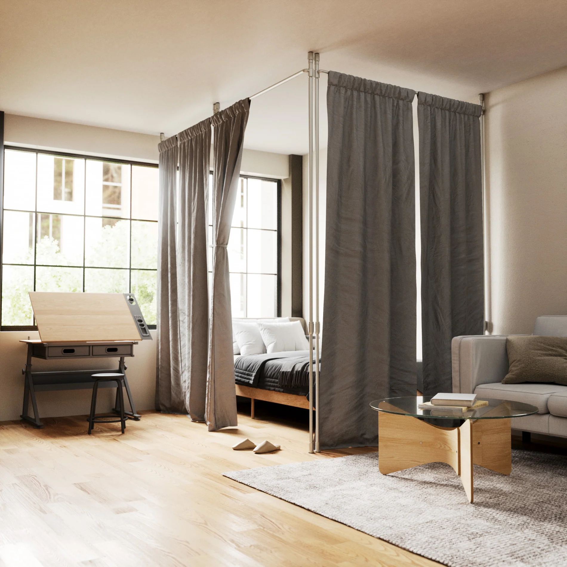 UMBRA Anywhere Curtain Rod & Room Divider — Wrap - Image 6