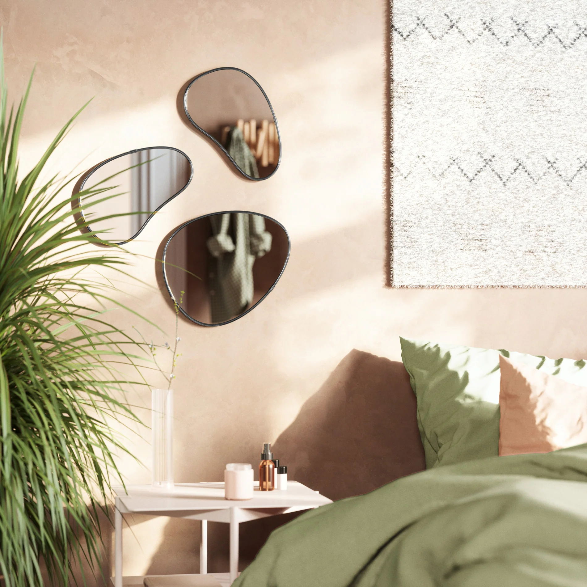 UMBRA Hubba Pebble Wall Mirrors, Set of 3 - Image 3