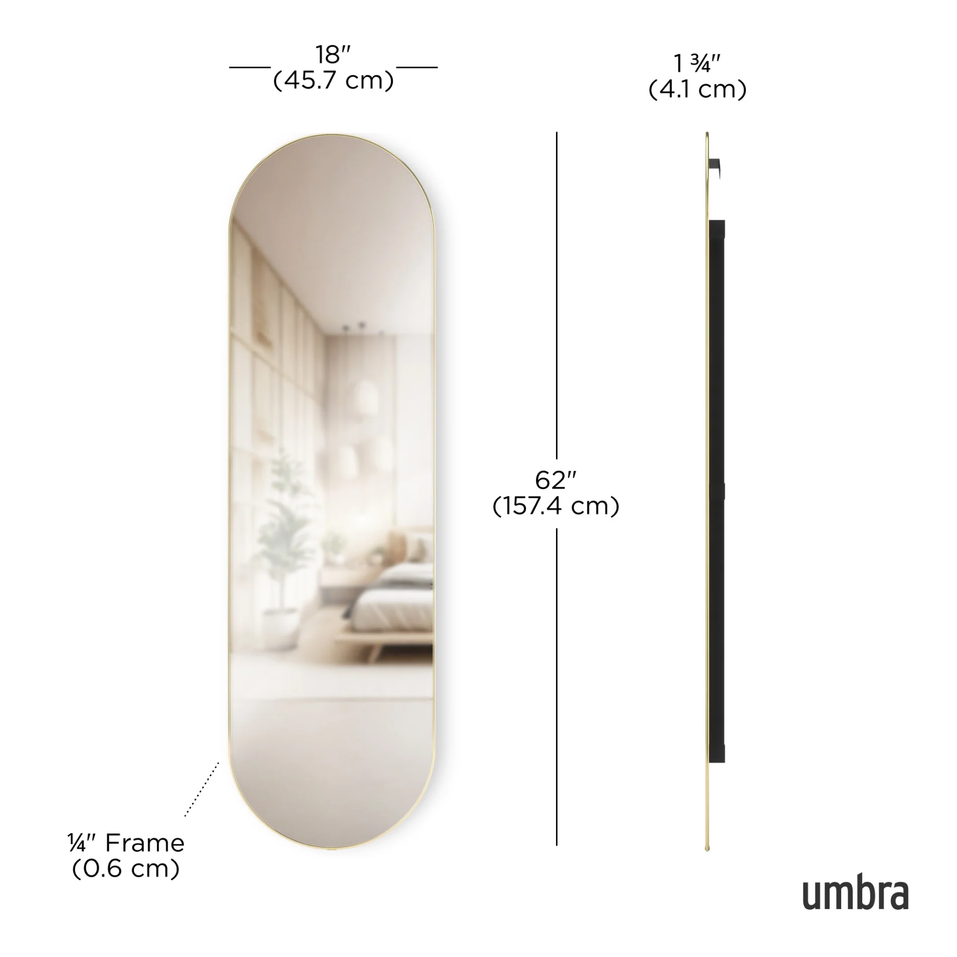 UMBRA Hubba Pill Mirror 62x18 - Image 5