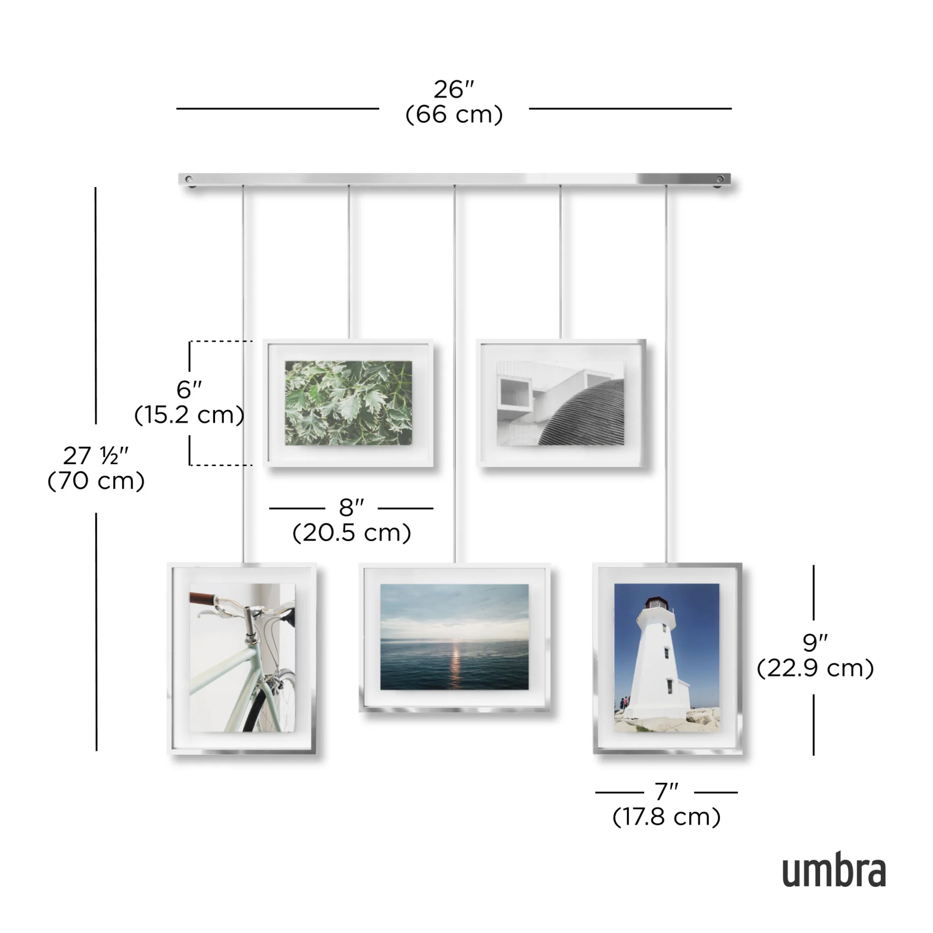 UMBRA Exhibit Wall Picture Frames, Set of 5 - Image 24