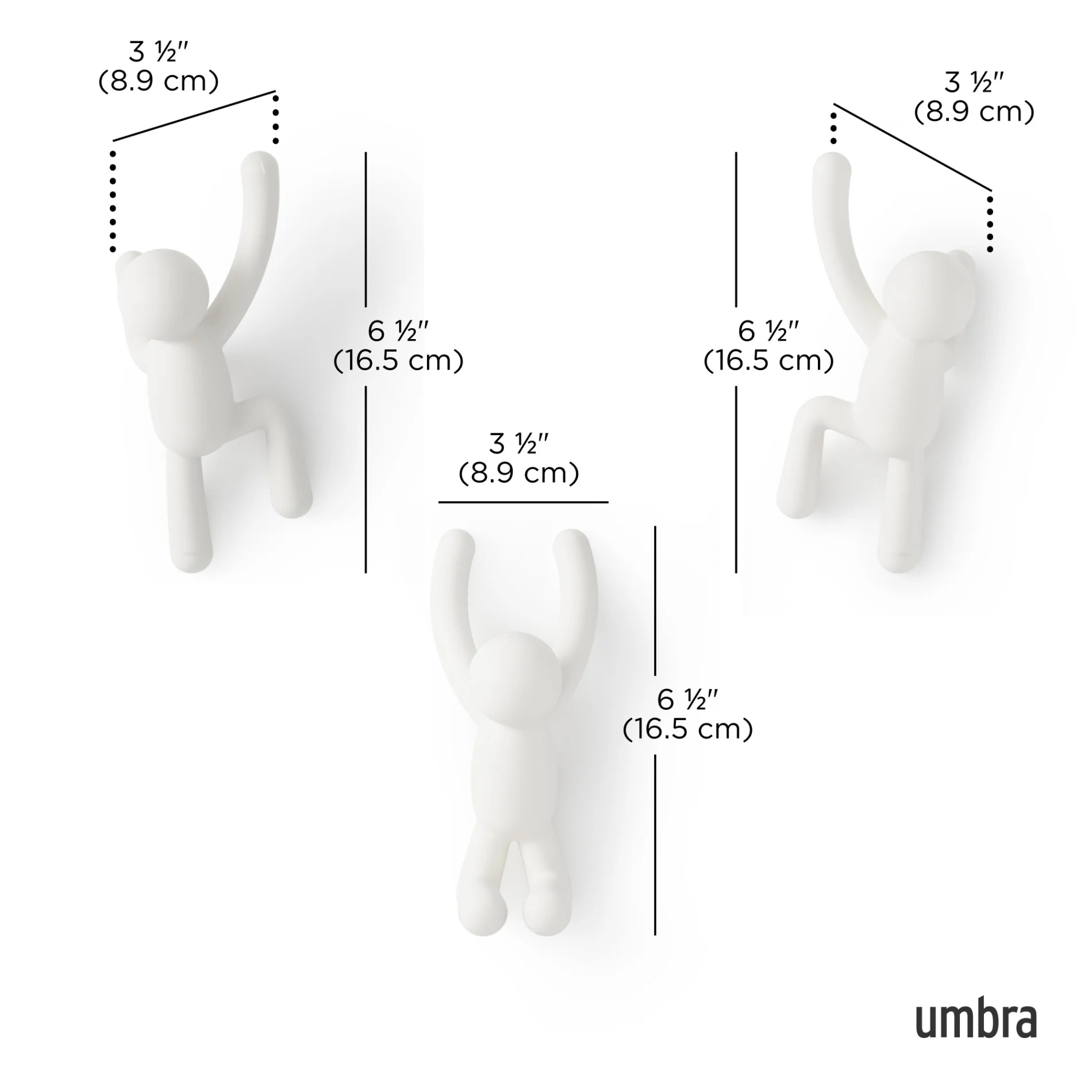 UMBRA Buddy Wall Hooks, Set of 3 - Image 12