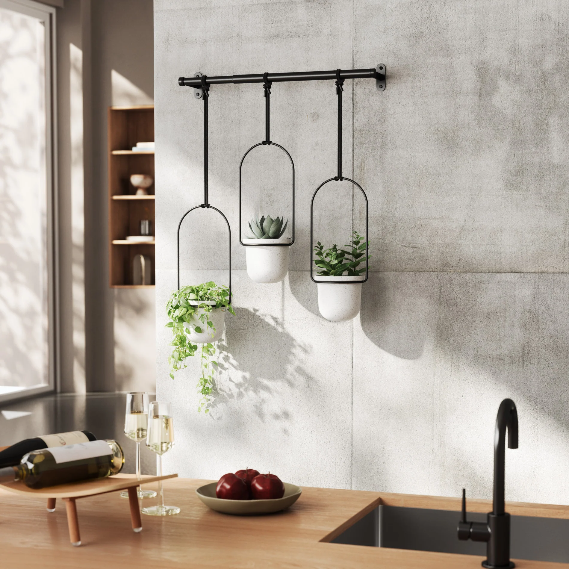 UMBRA Triflora Hanging Planters, Set of 3 - Image 3