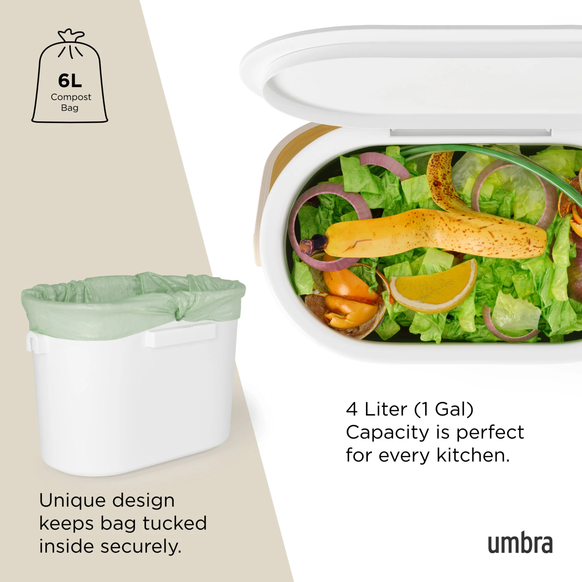 UMBRA Bellwood Compost Bin — Bag - Image 7