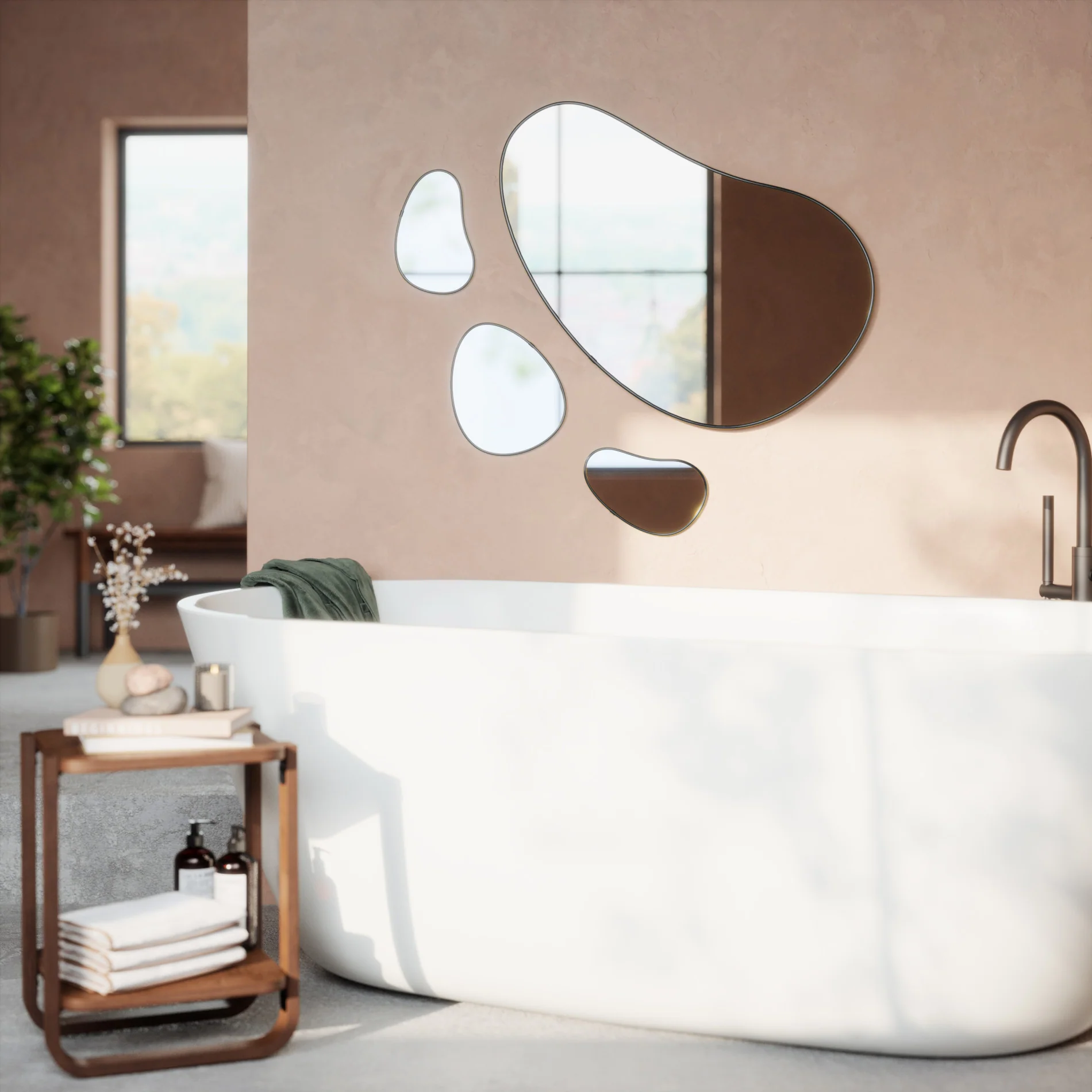 UMBRA Hubba Pebble Wall Mirrors, Set of 3 - Image 4