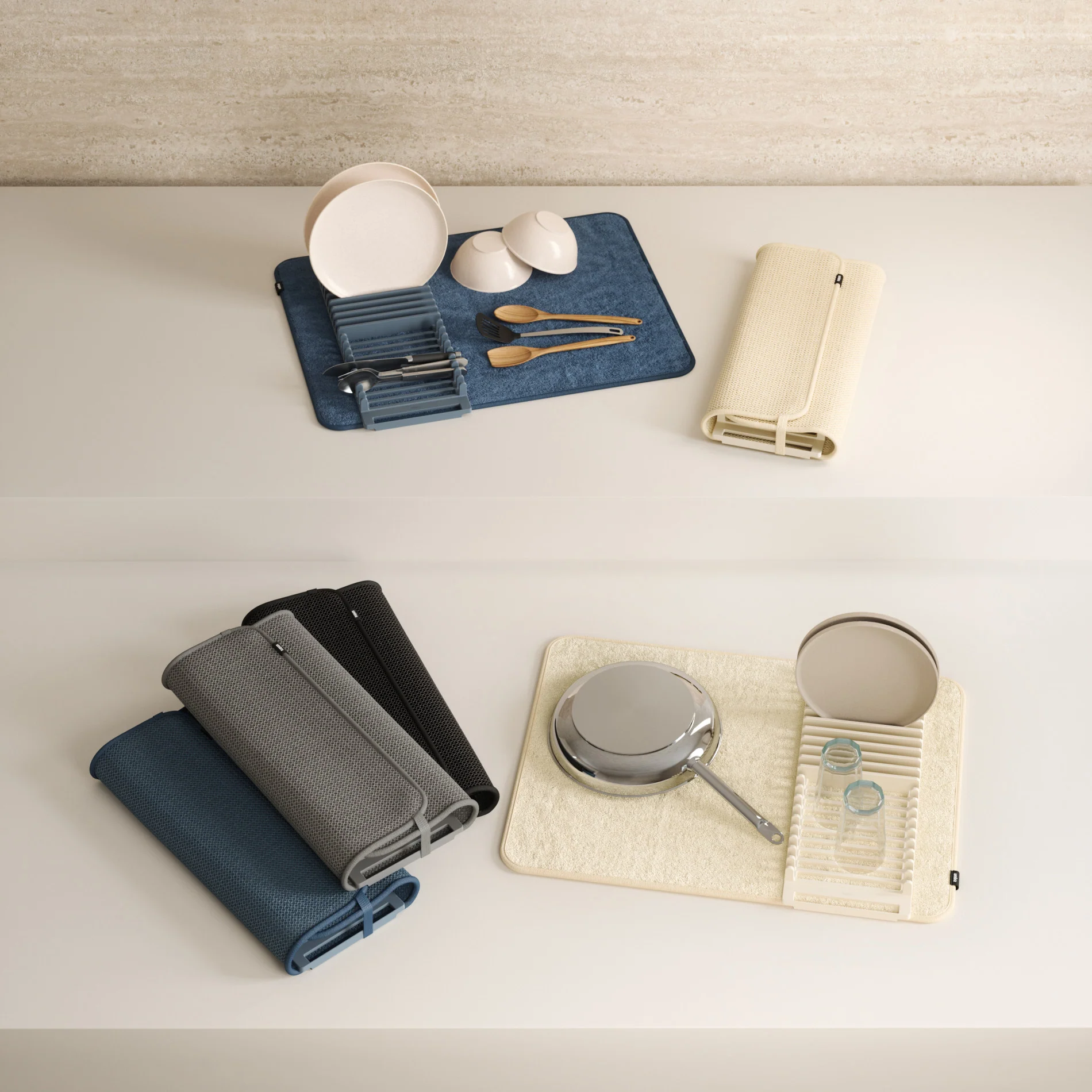 UMBRA UDry Dish Drying Rack with Mat - Image 16