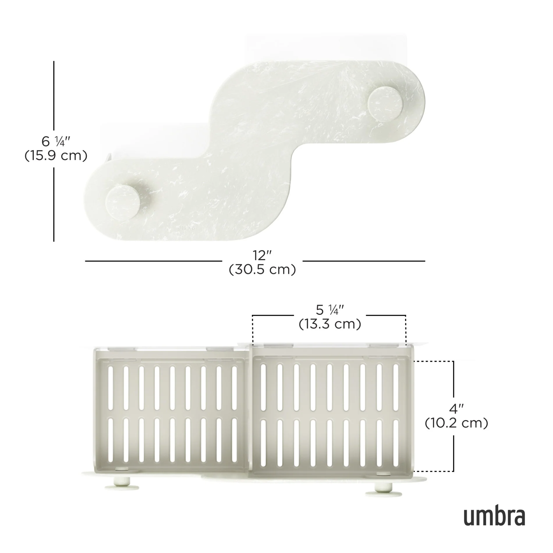 UMBRA Nami Adhesive Shower Bins — Glass - Image 12