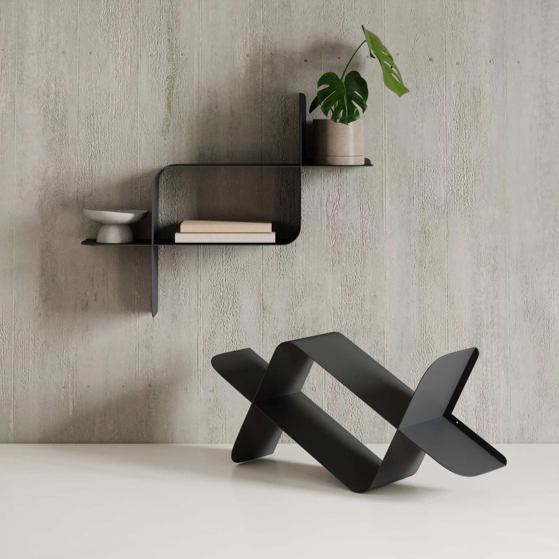 UMBRA Montage Metal Wall Shelves, Set of 2 - Image 4