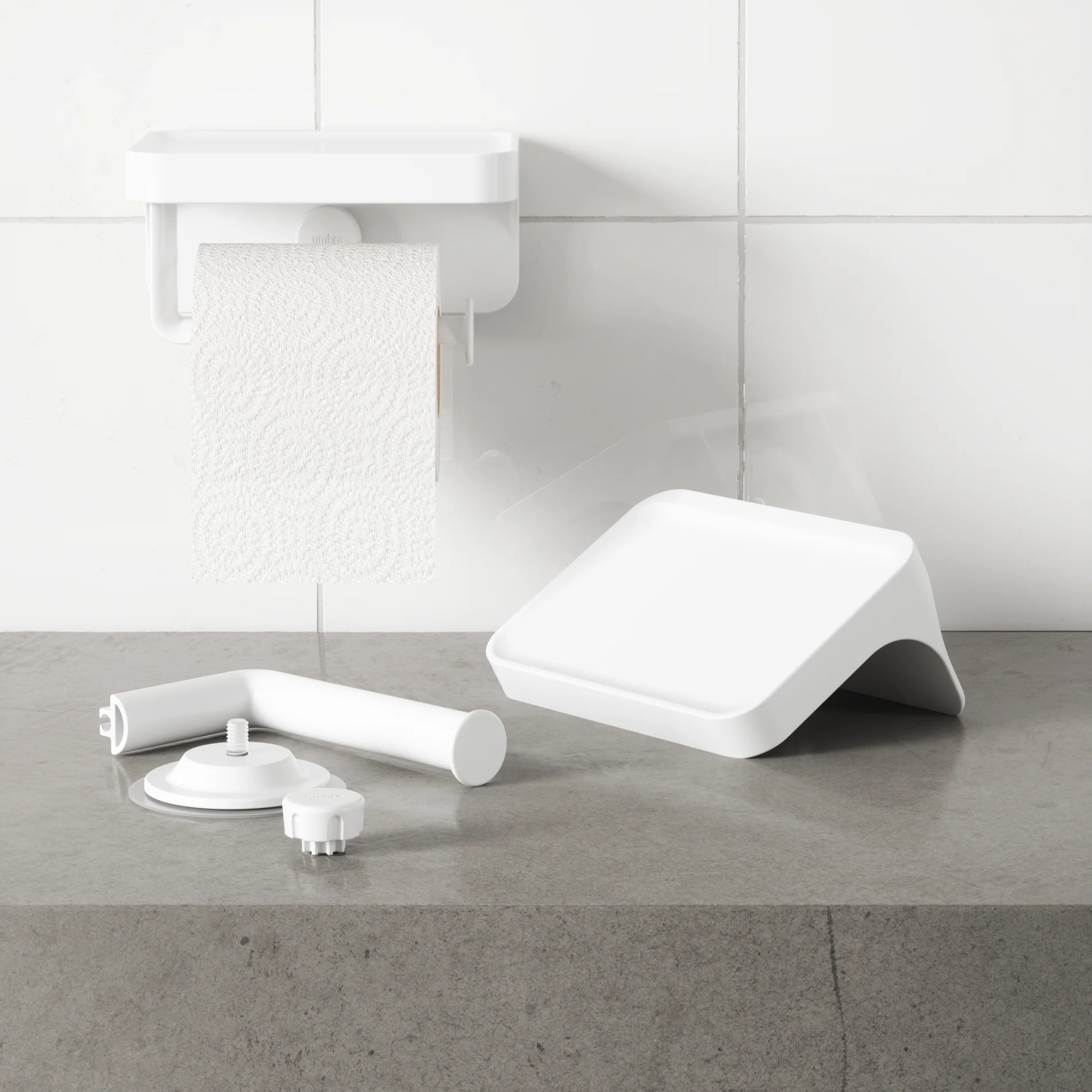 UMBRA Flex Adhesive Toilet Paper Holder - Image 4