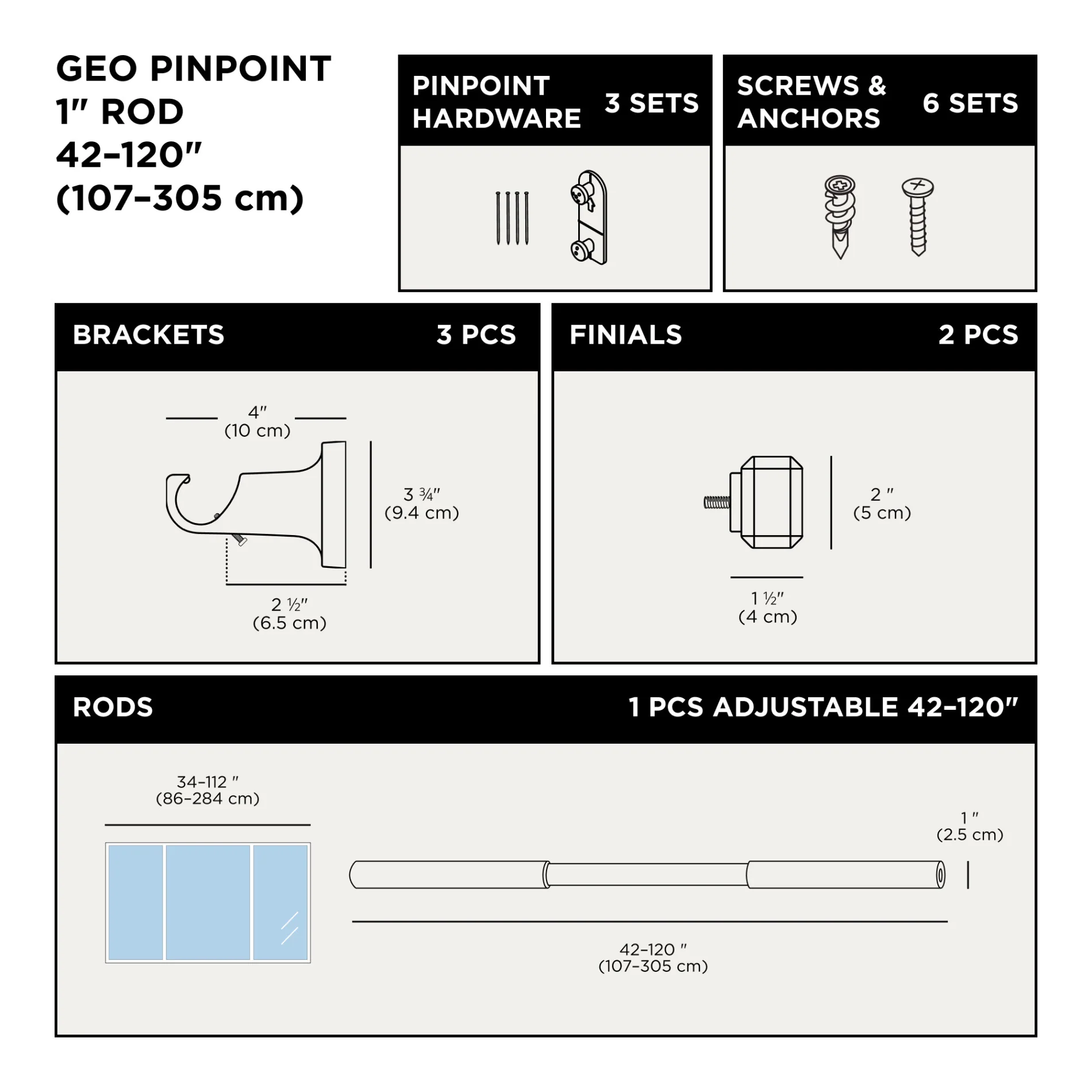 UMBRA Geo Pinpoint Curtain Rod — Can - Image 5
